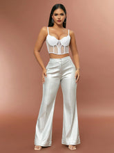 D&M Seam Front Flare Leg Pants